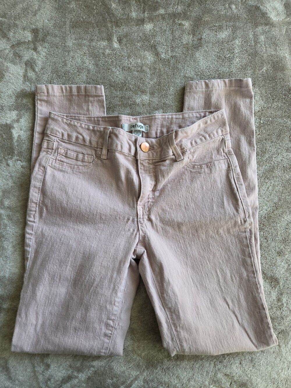 Vintage Charlotte Russe Refuge Women's Skinny Jeans Dusty Rose Low-Rise Coquette